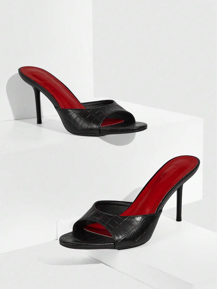 CUCCOO SZL Women's Fashion Versatile Commute Heeled Sandals - Black - View 1