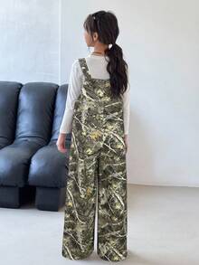 SHEIN Trang phục mùa thu đông cho bé gái, áo liền quần dáng rộng in họa tiết da báo có túi, họa tiết báo đốm (không kèm áo thun), quần jeans đa năng, trang phục đi học mùa thu đông, trang phục Halloween cho bé gái, trang phục Giáng sinh, trang phục kiểu cổ điển. - Nhiều màu - Xem 2