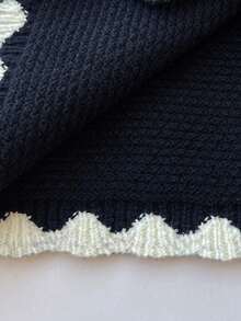 Elamini Ensemble cardigan tricoté et jupe vintage blocs de couleurs élégant et décontracté pour femmes, convient pour le travail et le port quotidien, automne/hiver - Multicolore - Voir 6