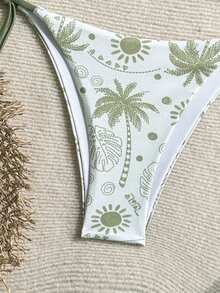 Swim Vcay Bộ đồ bơi bikini hở lưng in họa tiết cây cọ mùa hè dành cho nữ - Nhiều màu - Xem 6