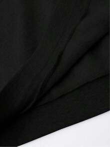 Sudadera Pullover para Hombre Color Sólido Acolchado Cálido Adecuado para llevar en Navidad - Negro - Ver 4