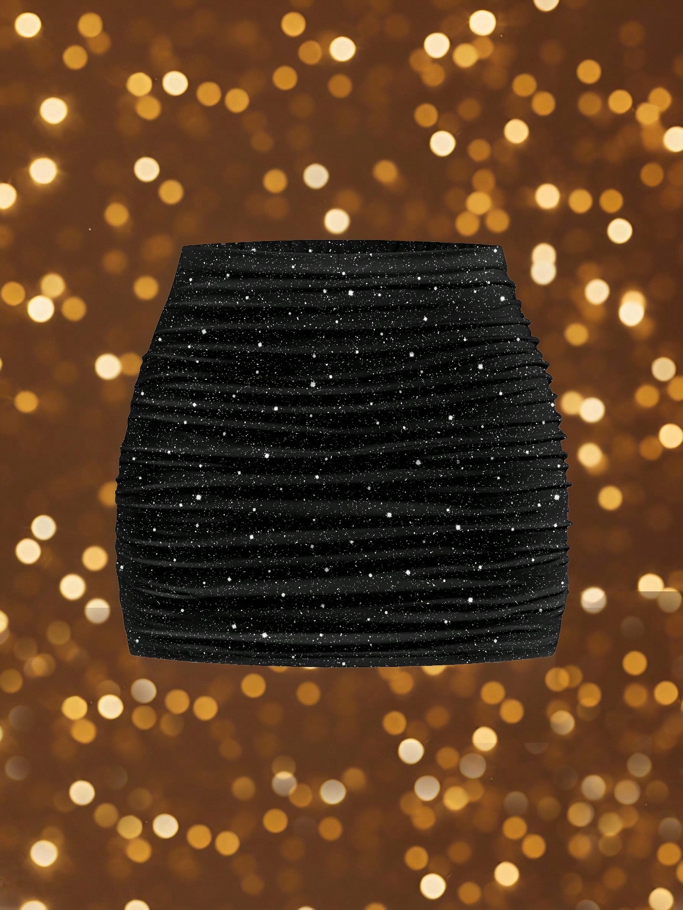 Ruched bodycon mini skirt