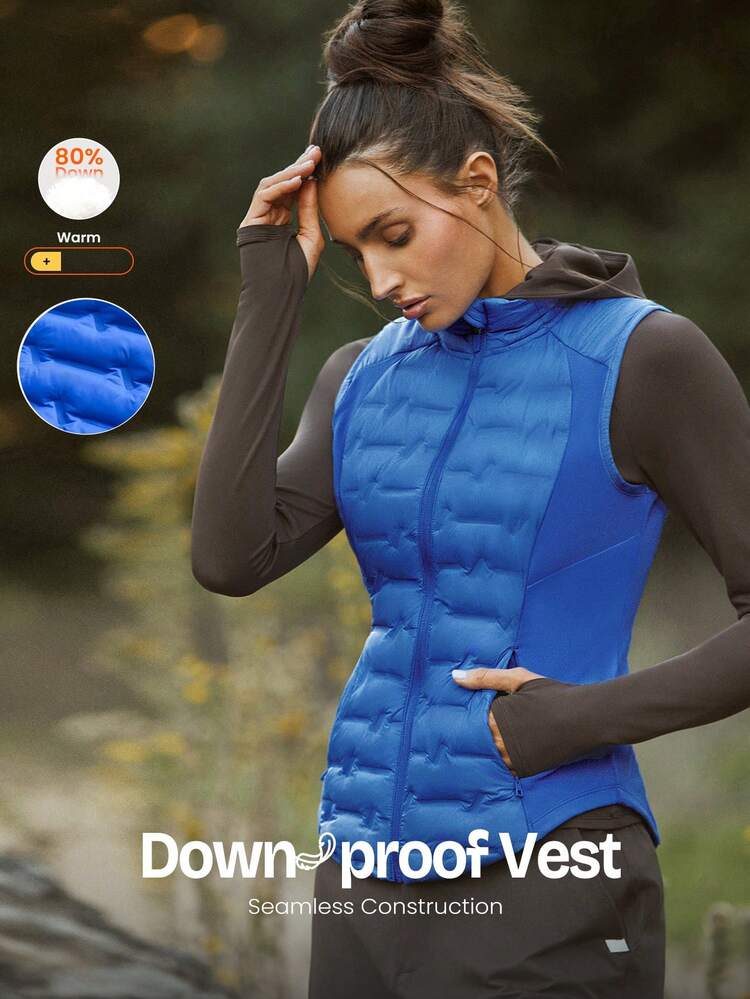 チルフレックス ソフト ウォーム チル シームレス ストレッチ リフレクター ダウンプルーフ スリムフィット パファーベスト 秋冬 アウトドア デイリーカジュアル