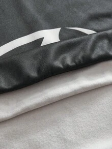 AXEPEAK 男士字母图案圆领长袖卫衣搭配抽绳阔腿裤休闲套装 - 深灰色 - 查看 6