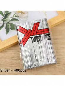 100个金属扭扭扎带，彩色螺旋扎带，适用于玻璃纸派对礼品袋、可爱锥形生日糖果袋，8种颜色可选，10厘米/3.97英寸 - 彩色 - 查看 28