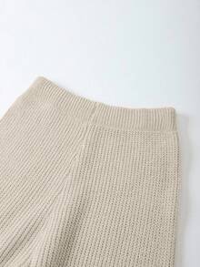 SHEIN Franclia Bộ 2 áo len cổ lọ màu trơn dáng rộng thoải mái cho nữ, đa năng và thanh lịch, mùa thu/đông - Màu nâu  Mocha - Xem 7