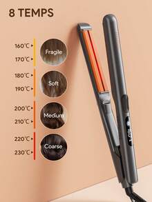 Teckwe Hair Straightener Flat Iron And Curler 2 In 1 Titanium Ceramic Ionic Straightener With Heat-Resistant Silicone, For Less Frizz, Shinier & Smoother-EU Plug