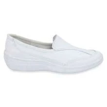 Zapato De Piso Blanco De Piel Para Dama Con Altura De 3 Cm Corte De Piel Y Plantilla De Piel Acabado Floter Estilo Zapatos Cómodos Para Uso Diario - Blanco - Ver 4