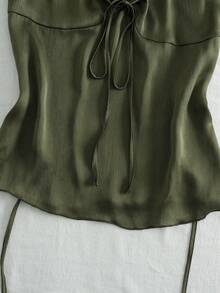 Glimmora 夏季新款露背褶皱腰带性感休闲度假女式背心