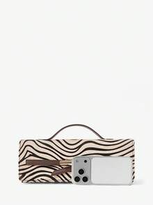 SHECARRY Women Solid Color Simple Tote Bag, Casual Daily Use Handbag, Red Purse Valentines - zebra - View 4