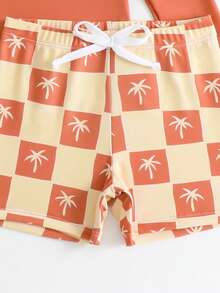 2pcs Baby Boys Swimwear Set, Cute Coconut Tree Print Separate Swim Trunks, Beach Holiday Swimming Outfit Boy Beach Wear Toddler Swim Shirt Boys Swim Shirt Boys Rash Guard Top Boys Long Sleeve Swim Shirt Summer Vacation Thermal Christmas Holiday Festival New Years Valentines Swim 
رمضان
عباياتabaya جلابياتjalabiya جلابيه - Brown - View 5