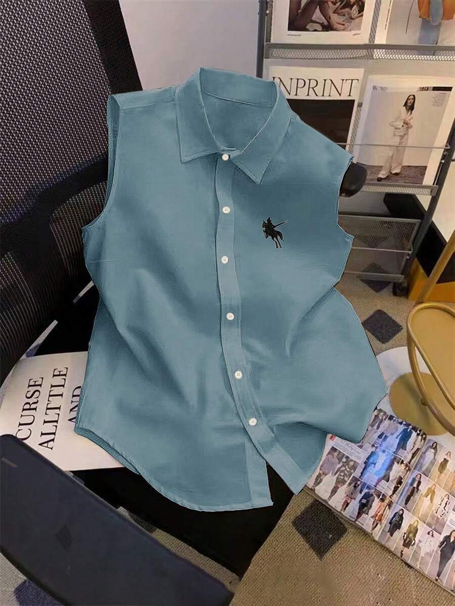 GlowEve Women's Daily Casual Shirt - Blue - View 1