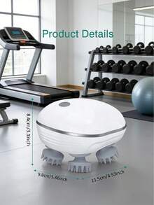 Teckwe جهاز تدليك فروة الرأس الكهربائي، جهاز تدليك فروة الرأس اللاسلكي المحمول مع 4 مخالب تدليك قابلة للإزالة، 3 أوضاع قابلة للتعديل، تنبيه الاهتزاز للرأس للاسترخاء العميق، للمنزل والمكتب والسفر (بطارية 500 مللي أمبير) - متعدد الألوان - مشاهدة 6