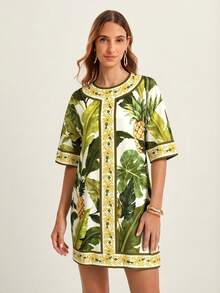 CAJUNI Váy ngắn in hình rừng dứa - Nhiều màu - Xem 3