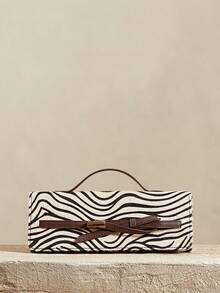 SHECARRY Women Solid Color Simple Tote Bag, Casual Daily Use Handbag, Red Purse Valentines - zebra - View 2