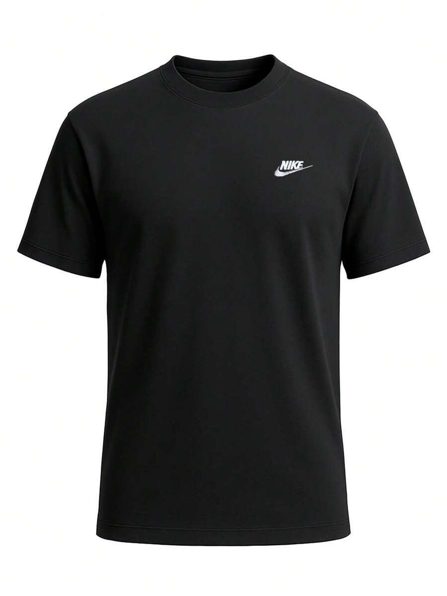 Nike Club Men's T-Shirt Black - Black/Cool Grey/White - View 1