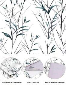 1Roll 5m Retro Tree Branches And Simple Branches, Suitable For Home Renovation, Room Decoration, Cabinet Renovation, Bathroom Decoration, Wall Vinyl DIY, Waterproof, Antifouling, Aluminum Film Wallpaper Impervious To The Background Color, Stain And Concealer, Flexible, Not Easy To Tear, Easy To Clean, Self-Adhesive Wallpaper Wall, Wallpaper, Wall Sticker, Wallpaper - Multicolor - View 9