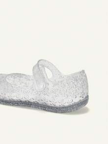 Cozy Pixies 1双夏季时尚百搭可爱公主风透明水晶平底凉鞋，适合宝宝、沙滩和度假穿着 - 無色 - 查看 7