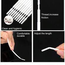 HMQ Beauty 100支装一次性微型刷头睫毛嫁接卸除棉签，带尖端睫毛增长工具，散装 - 彩色 - 查看 7