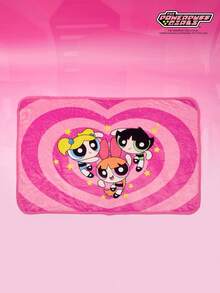 THE POWERPUFF GIRLS X PETSIN 1条酷炫三人行走大眼女孩宠物猫狗通用保暖舒适毯，玫瑰红秋冬加厚吸水浴巾 - 玫紅色 - 查看 2