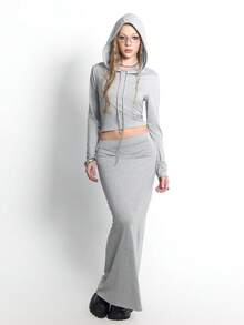 Bloopia Bộ 2 váy xám cho nữ - Màu Xám nhạt - Xem 4