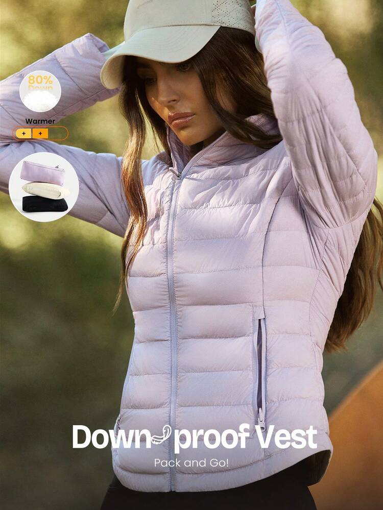 Veste matelassée DreamLyx Chill, douce, lisse, chaude, légère, respirante, déperlante, coupe slim, pour l'automne et l'hiver, pour un usage quotidien et en extérieur