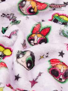 THE POWERPUFF GIRLS X PETSIN 1 Chiếc chăn đa năng ấm áp và thoải mái cho mèo và chó, màu tím nhạt, khăn tắm dày thấm hút cho mùa thu và mùa đông - Nhiều màu - Xem 5