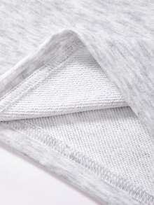 JNSQ 男童两件套：宽松圆领短袖卫衣，饰有刺绣字母图案，搭配宽松运动裤，适合春夏户外活动、休闲穿着、度假、街头风和休闲场合。 - 淺灰色 - 查看 7