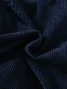 Maija Kids 男童海军蓝拼接灯芯绒英文刺绣图案休闲领夹克 - 藏蓝色 - 查看 8