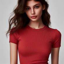 MIL200FIT Women T-Shirts - Red - View 2