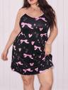 SweetSlumber Plus Size Women Valentine's Day Cute Y2K Butterfly & Heart Print Camisole Nightgown