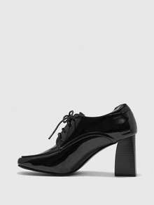 CUCCOO BIZCHIC Giày cao gót buộc dây thời trang đa năng dành cho nữ - màu đen - Xem 10