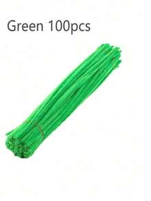 100pcs/Set Twist Tie Plush Craft Sticks DIY Floral Bouquet Material, Foldable High Quality Colorful Pipe Cleaners, Bendable Plush Sticks Suitable For Mother's Day, Graduation, Wedding, Birthday Gifts [Note: Due To Shooting Angle And Lighting, The Product May Look Slightly Different From The Actual Item, Please Consider Before Purchasing] - Multicolor - View 12