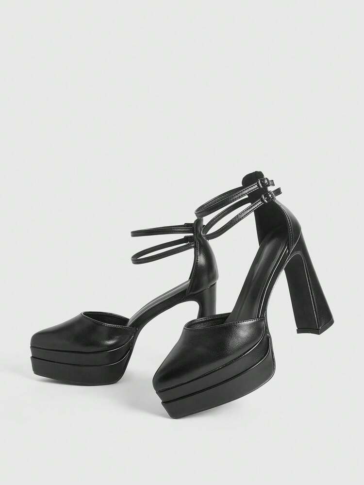 CUCCOO LuxiPop Women's Fashionable Elegant Party Waterproof Platform Pointed Toe Pumps For Christmas