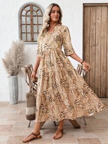 EMERY ROSE 女士休闲佩斯利印花连衣裙，适合度假 - 彩色 - 查看 7