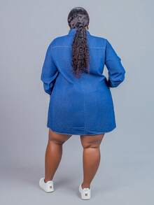 CurvyTilda 大码秋季秋冬装 返校节 返校节 万圣节 圣诞节 生日装 夜间外出 俱乐部装 机场装 商务休闲女装 乡村复古 端庄老派 商务休闲女装 工作服 女士教师装 教堂装 女士纯色休闲长袖牛仔连衣裙 女士蓝色连衣裙 休闲工作服 端庄连衣裙 办公室连衣裙 西式连衣裙 - 藍色 - 查看 2