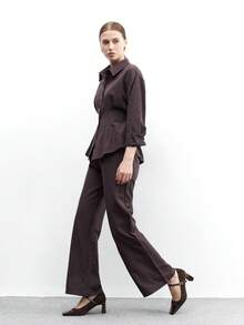 CUCCOO BIZCHIC Women's Elegant Commuter Buckle Pumps - Coffee Brown - View 6