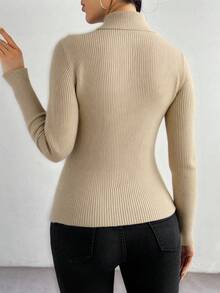 Women Sweaters - Oatmeal - View 3