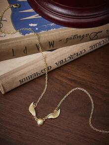 HARRY POTTER X SHEIN 跨境热销时尚简约大方精致项链，轻奢小众风，简约大方，适合各种派对、音乐会和节日场合。 - 金色 - 查看 1