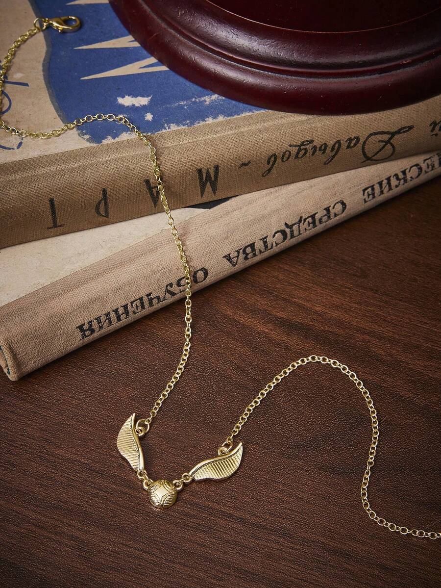 HARRY POTTER X SHEIN 跨境热销时尚简约大方精致项链，轻奢小众风，简约大方，适合各种派对、音乐会和节日场合。 - 金色 - 查看 1