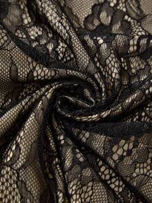 Nuvra Robe de maintien à manches longues et décolleté profond avec double couche et doublure. Robe galbante et sculptante pour la taille et les fesses, longueur intégrale - Noir - Voir 13