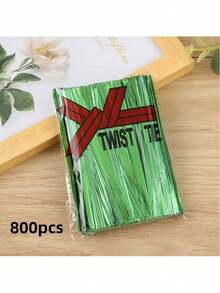 100个金属扭扭扎带，彩色螺旋扎带，适用于玻璃纸派对礼品袋、可爱锥形生日糖果袋，8种颜色可选，10厘米/3.97英寸 - 彩色 - 查看 17