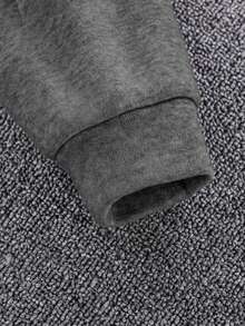 SHEIN 6pcs Kids/Tween Boys Casual Everyday Versatile Printed Hoodie Sweatshirt And Relaxed Fit Jogger Pants 2-Piece Thermal Lined Outfit Set Flash Burgundy Boho Goth Y2k Streetwear Rave Vacation Holiday Party Festival Fall Winter Winter Clothes Retro Vintage Casual Cozy - Multicolor - View 5