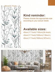 1Roll 5m Retro Tree Branches And Simple Branches, Suitable For Home Renovation, Room Decoration, Cabinet Renovation, Bathroom Decoration, Wall Vinyl DIY, Waterproof, Antifouling, Aluminum Film Wallpaper Impervious To The Background Color, Stain And Concealer, Flexible, Not Easy To Tear, Easy To Clean, Self-Adhesive Wallpaper Wall, Wallpaper, Wall Sticker, Wallpaper - Multicolor - View 2