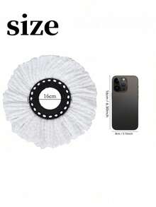 1/2/3/5/6/8 Pc Super Fine Fiber Rotating Mop Head Refills,Compatible With Hurricane Magic Spin Mop & Standard Round Replacement, High Efficient Cleaning, Wet & Dry Use - Multicolor - View 9