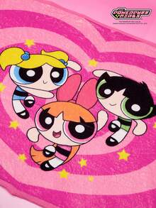 THE POWERPUFF GIRLS X PETSIN 1条酷炫三人行走大眼女孩宠物猫狗通用保暖舒适毯，玫瑰红秋冬加厚吸水浴巾 - 玫紅色 - 查看 5
