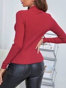 Women Sweaters - Red - View 3