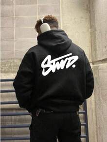 "Sudadera Streetwear Stwd Unisex – Sudadera Urbana Estampada, Casual, Cómoda y de Moda para Outfit Diario" - Negro - Ver 1