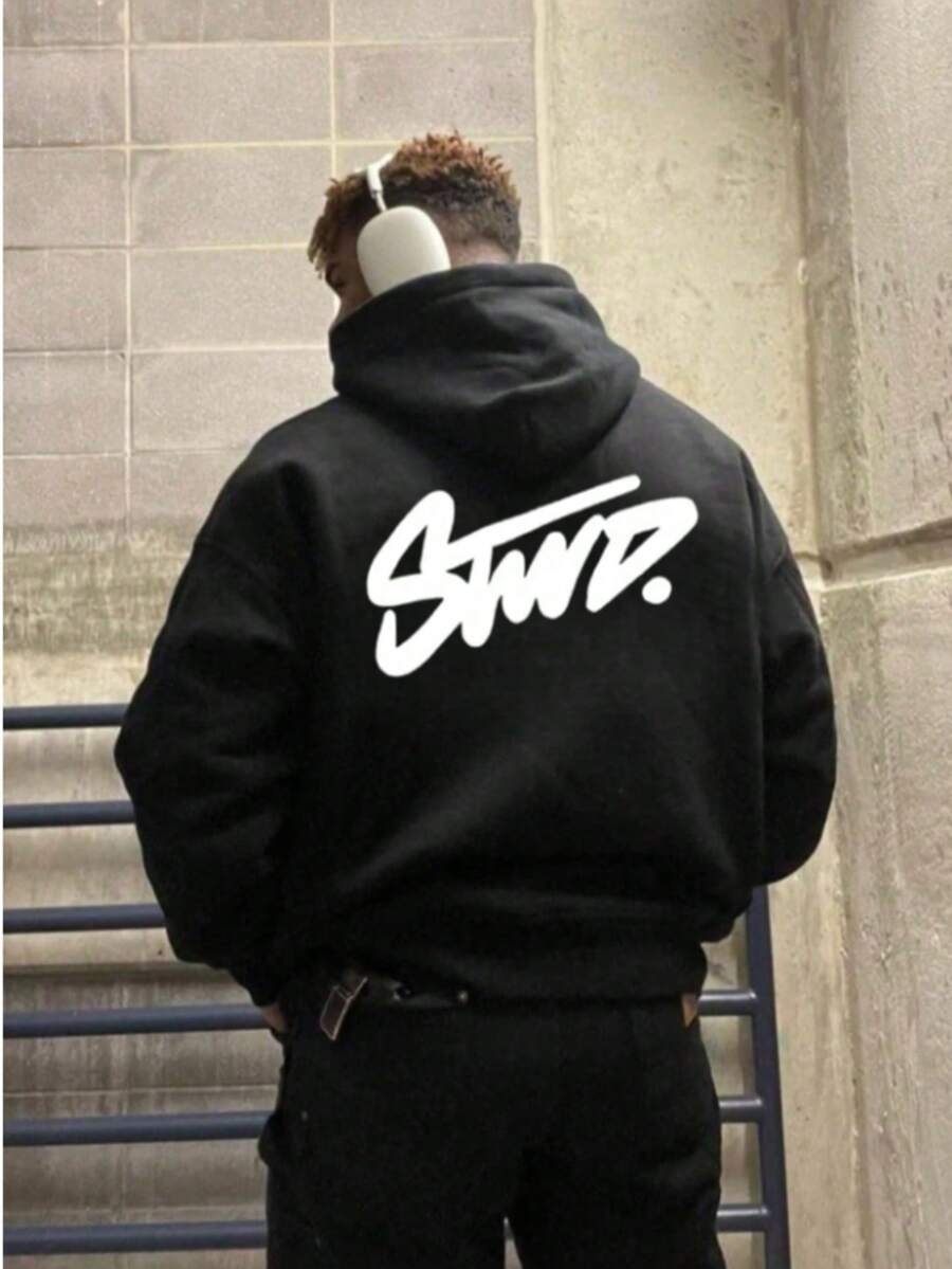 "Sudadera Streetwear Stwd Unisex – Sudadera Urbana Estampada, Casual, Cómoda y de Moda para Outfit Diario" - Negro - Ver 1