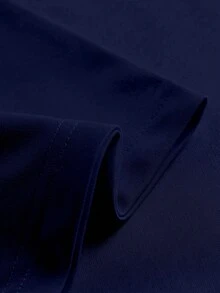 SHEIN 男士休闲时尚街头鸽子图案宽松短袖T恤，夏季 - 藏蓝色 - 查看 5